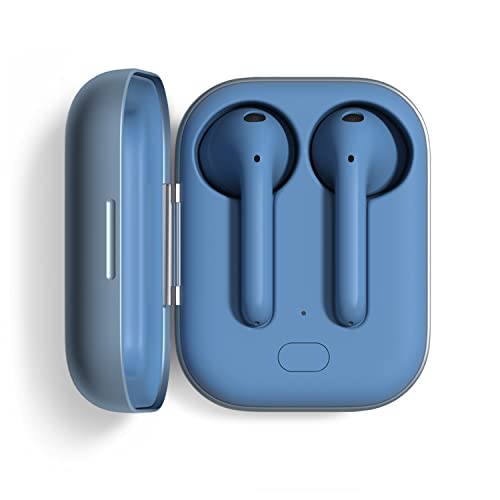 STUDIO NOD Earbuds, FREENOD True Wireless Earbuds for iPhone, Earbud in-Ear Headphones - Studionod Pure Bass Sound, Bluetooth, Wireless Calls, Music, Background Noise Cancellation During Calls, Blue