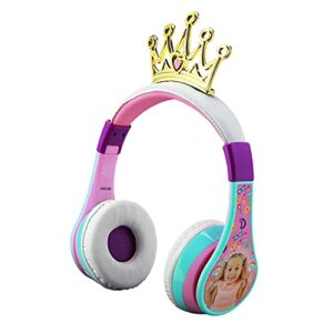 eKids Love Diana Kids Bluetooth Headphones, Wireless Headphones with Microphone Includes Aux Cord, Volume Reduced Kids Foldable Headphones for School, Home, or Travel