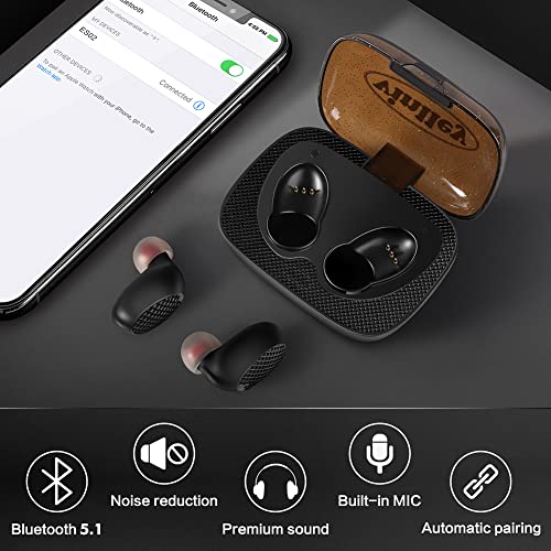 GORTOD Bluetooth Headphones, Wireless Earbuds in-Ear Running Earphones with Noise Cancelling Mic, Built-in Microphone, IPX7 Waterproof, Upgrade Wireless Headset for Laptop/Sports