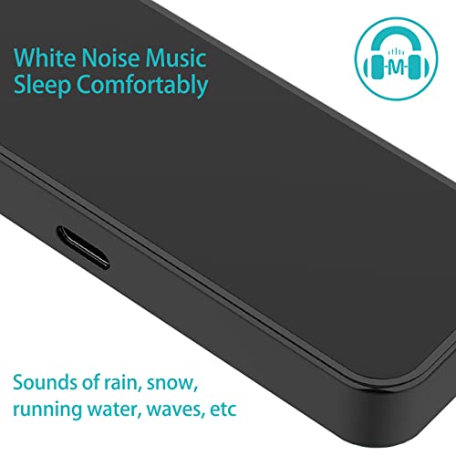 Pillow Speaker Bone Conduction Stereo Bluetooth Wireless Music Sleep Headphones Insomnia White Noise Machine for Side Sleepers Adults and Baby Compatible with iOS/Android/Windows (Square+White+Blue)