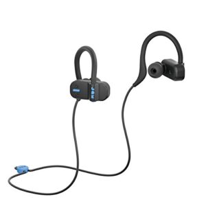 jam live fast workout earphones 30 ft. bluetooth range, ip67 sweat resistant earbuds 3 sizes included, 12 hour battery life, hands-free calling black