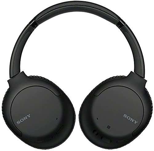 Sony Noise Cancelling Headphones - Wireless Bluetooth Over The Ear Headset with Mic for Phone-Call and Alexa Voice Control – Black + NeeGo 3.5mm Headphone Extension Cable, 10ft