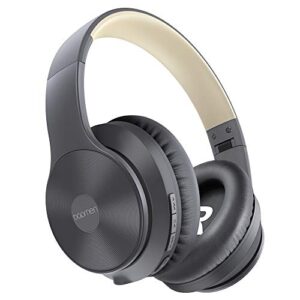 bopmen s40 anc bluetooth headphones – wireless anc over ear headphones, stereo sound headphones with earpads, mic for airplane/travel/work