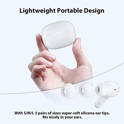 COOYA Wireless Earbuds Bluetooth 5.2 Headphones for iPhone 14 13 Pro Max 12 11 Noise Canceling Bass Stereo Wireless Gaming Headsets with Mic in-Ear Earphones for Samsung S23 S22 Ultra S21 S20 A53 A14