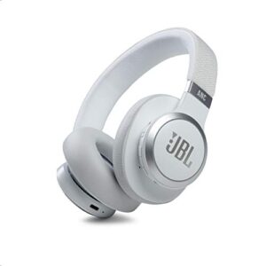 jbl live 660nc – wireless over-ear noise cancelling headphones with long lasting battery and voice assistant – white (renewed)