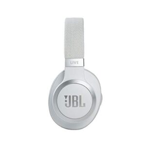 JBL Live 660NC - Wireless Over-Ear Noise Cancelling Headphones with Long Lasting Battery and Voice Assistant - White (Renewed)