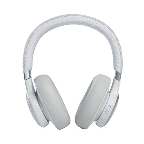JBL Live 660NC - Wireless Over-Ear Noise Cancelling Headphones with Long Lasting Battery and Voice Assistant - White (Renewed)