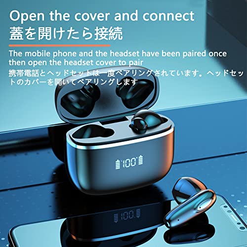 MexSpFit Wireless Earbuds Bluetooth Headphones 5.3 Wireless Headphones in-Ear Stereo Noise Cancelling Bluetooth Earbuds with Wireless Charging Case Touch Control Headset Built-in Mic Earphones