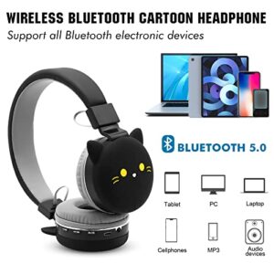 Kids Wireless Headphones, Adjustable Headband, Stereo Sound, 3.5mm Jack, Kids Bluetooth Headphones, Volume Control, Foldable, Build-in Microphone, Over-Ear Headphones for Kids for School Home, Travel