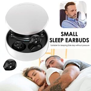 Smallest Invisible Earbuds Wireless Ear Buds Bluetooth in Ear Mini Discreet Small Tiny Earpiece Sleep Earbuds Hidden with Charging Case Headphones for Small Ears Work Sleeping Android iOS Black