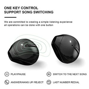 Smallest Invisible Earbuds Wireless Ear Buds Bluetooth in Ear Mini Discreet Small Tiny Earpiece Sleep Earbuds Hidden with Charging Case Headphones for Small Ears Work Sleeping Android iOS Black