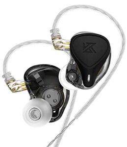 kz x crinacle crn (zex pro) in ear wired earbuds,2dd+1ba+est driver high-performance hybrid configuration earphones(black,no mic)
