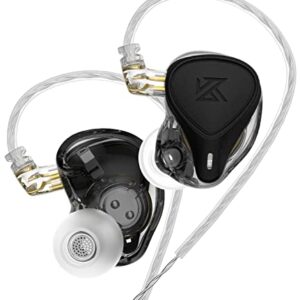 KZ x Crinacle CRN (ZEX Pro) in Ear Wired Earbuds,2DD+1BA+EST Driver High-Performance Hybrid Configuration Earphones(Black,No Mic)