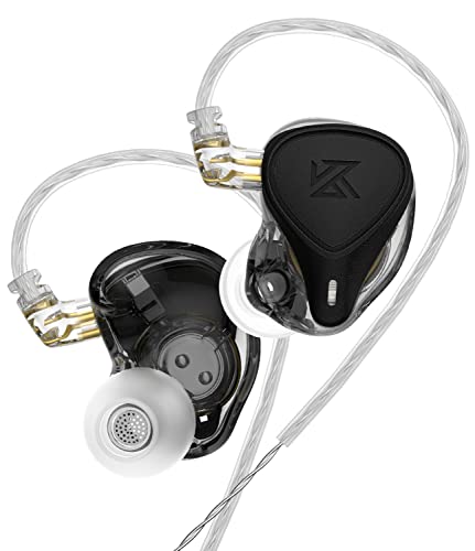 KZ x Crinacle CRN (ZEX Pro) in Ear Wired Earbuds,2DD+1BA+EST Driver High-Performance Hybrid Configuration Earphones(Black,No Mic)