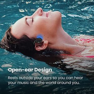 Conduction Labs Freestyle Open-Ear Bone Conduction Swimming Headphones, IP68 Waterproof,Bluetooth Wireless Headset,Waterproof Bone Conduction Headphones,Bone Conduction,Water Resistant,(Black/Orange)