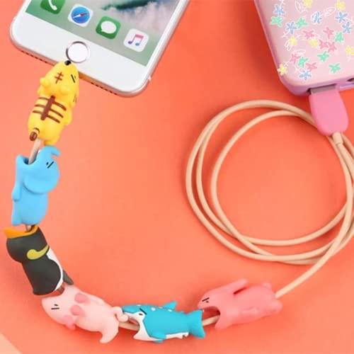 Phone Charger Cable Protector Animals - 12 USB Charger Cord Protector for iPhone, iPad, Android, Samsung, Animal Bite Charging Cable Savers