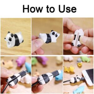 Phone Charger Cable Protector Animals - 12 USB Charger Cord Protector for iPhone, iPad, Android, Samsung, Animal Bite Charging Cable Savers