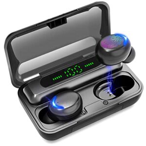 new wireless earbuds bluetooth headphones touch control with wireless charging powerbank case ipx7 waterproof stereo earphones in-ear premium sound built-in mic headset with led display for sport …
