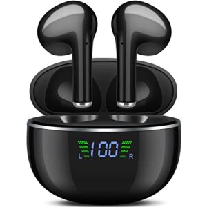 bluetooth headphones true wireless earbuds 60h playback led power display earphones with wireless charging case ipx7 waterproof in-ear earbuds with mic for tv smart phone computer laptop sports