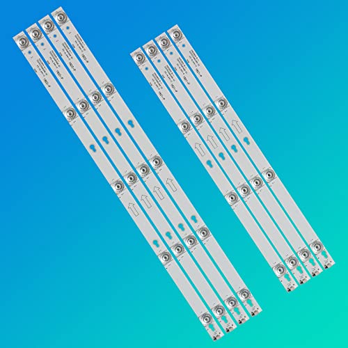 8 Pcs Full TOT_55D2900 LED Backlight Strips Set 55D2900 A-1 55D2900 B-1 for TCL TVs 55S405 55S403 55S401 D55A810 55US57 JL.D55051330-004ES-M 4C-LB5505 55S405TEAA 55S405TBCA 55S405TMAA 55S405LAAA