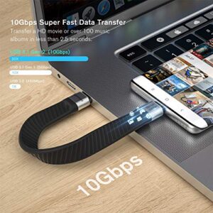 LamToon Short USB C to USB C Cable, USB 3.2 Gen 2 Type C Cable 10Gbps Data Transfer 100W PD Fast Charge Cable FPC Design, 4K@60Hz Video Output, Thunderbolt 3 Compatible for MacBook Pro, iPad Pro