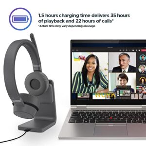 Lenovo Go - Wireless ANC Headset - Bluetooth Headset - Active Noise Cancelling - Rotatable Boom Mic - Microsoft Teams Certified