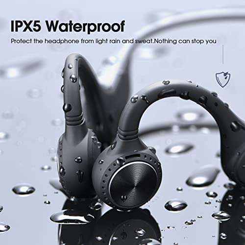 Bluetooth Bone Conduction Sport Headphones, Open-Ear Wireless Running Headphones w/Stereo Sound,Bluetooth 5.0 Earbuds Hearing Protection Earphone w/IPX5 Waterproof/9Hrs Playtime/ Microphone for Call