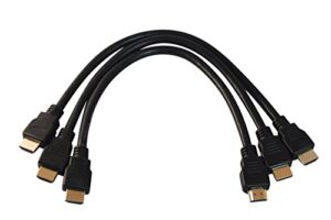 your cable store 1 foot hdmi 2.0 hdtv cable gold plated 28 awg 3 pack