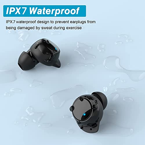 Bluetooth Earbuds, Wireless Earphones with Charging case, IPX5 Waterproof 5.0 Headsets, Hi-FI Deep Bass Stereo Sound, Touch-Control, Noise Cancelling Headphones with Deep Bass Sound for Sports