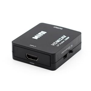 Sorthol HDMI to RCA Converter, 1080p HDMI to AV Converter Mini HDMI to 3RCA CVBs Composite Video Audio Adapter for TV/PS3/VHS/VCR/DVD/PC/Blu-Ray DVD