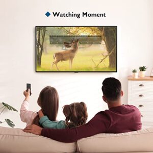 BONTEC No-Stud TV Wall Mount for 26-55 inch LED LCD OLED Plasma Flat/Curved TVs, with Max VESA 400x400mm, No Damage Drywall Studless TV Wall Mount, Bubble Level and Cable Ties Included