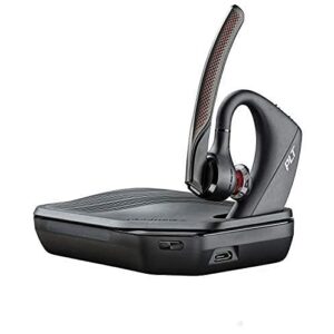 Plantronics 206110-01 (Poly) 5200-UC Bluetooth Headset Bundle. Includes Headset, Charging case, Wall Plug, earpieces and Yismo Water-Resistant Carry case. PC, Mac, Android and Most Software.