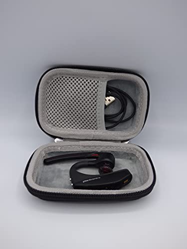 Plantronics 206110-01 (Poly) 5200-UC Bluetooth Headset Bundle. Includes Headset, Charging case, Wall Plug, earpieces and Yismo Water-Resistant Carry case. PC, Mac, Android and Most Software.