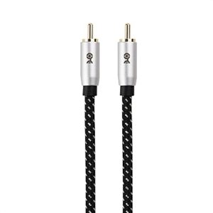 Cable Matters Braided 2-Pack Shielded Subwoofer Cable 10 ft, RCA Cable/Digital Coaxial Cable (Digital Audio Coaxial Cable and LFE Subwoofer Cable) - 3m / 10 Feet