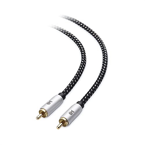 Cable Matters Braided 2-Pack Shielded Subwoofer Cable 10 ft, RCA Cable/Digital Coaxial Cable (Digital Audio Coaxial Cable and LFE Subwoofer Cable) - 3m / 10 Feet