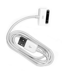 evermarket 6 feet replacement white usb charger data sync cable for apple iphone 4, 4s, 3g, 3gs, 2g, ipad 1/2/3 ipod touch, ipod nano (1 pack)