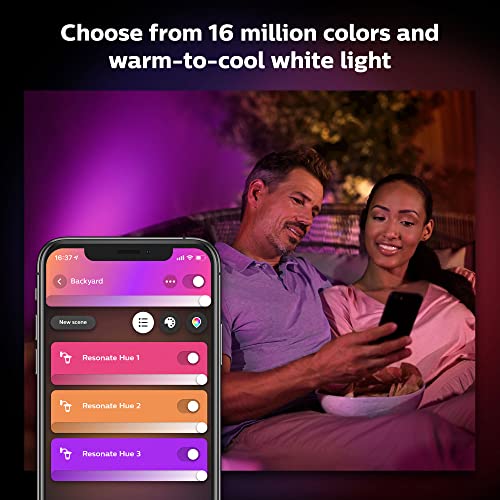 Philips Hue White & Color Resonate Outdoor Wall Light + Light Extension + Smart Hub