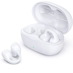micool wireless ear-clip headphones bone conduction bluetooth 5.3, open ear sport clip on earring earbuds, waterproof and mini earphones, hifi sound and long battery life