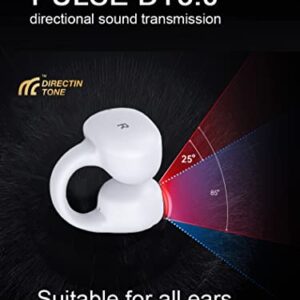 Micool Wireless Ear-Clip Headphones Bone Conduction Bluetooth 5.3, Open Ear Sport Clip on Earring Earbuds, Waterproof and Mini Earphones, HiFi Sound and Long Battery Life