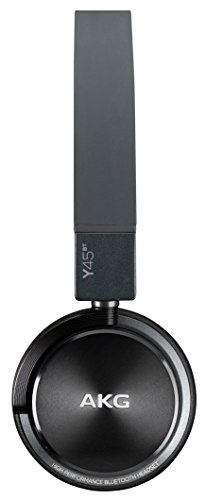 AKG Y45BT Black Mini On-Ear Wireless Bluetooth Headphone with NFC and By-Pass Cable, Black