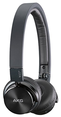 AKG Y45BT Black Mini On-Ear Wireless Bluetooth Headphone with NFC and By-Pass Cable, Black