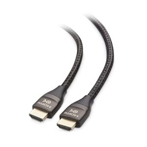 cable matters premium braided 48gbps ultra hd 8k hdmi cable 6.6 ft / 2m with 8k @120hz, 4k @240hz and hdr support for ps5, xbox series x/s, rtx3080 / 3090, rx 6800/6900, apple tv and more in black