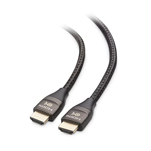 Cable Matters Premium Braided 48Gbps Ultra HD 8K HDMI Cable 6.6 ft / 2m with 8K @120Hz, 4K @240Hz and HDR Support for PS5, Xbox Series X/S, RTX3080 / 3090, RX 6800/6900, Apple TV and More in Black