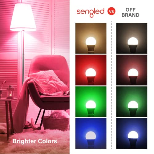 Sengled Zigbee Smart Light Bulbs, Smart Hub Required, Works with SmartThings and Echo with Built-in Hub, Voice Control with Alexa and Google Home, Color Changing 60W Eqv. A19 Alexa Light Bulb, 2 Pack