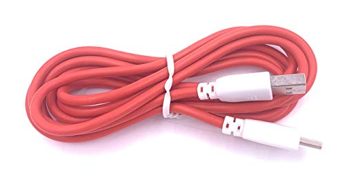 Xcivi USB Data Charger Cable Cord for Fuhu Tablets Nabi DreamTab, nabi 2S, nabi Jr, Jr. S, XD, Elev-8, 6 FT/2m (Red)