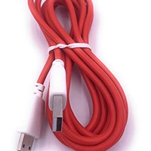 Xcivi USB Data Charger Cable Cord for Fuhu Tablets Nabi DreamTab, nabi 2S, nabi Jr, Jr. S, XD, Elev-8, 6 FT/2m (Red)