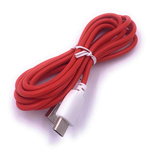 Xcivi USB Data Charger Cable Cord for Fuhu Tablets Nabi DreamTab, nabi 2S, nabi Jr, Jr. S, XD, Elev-8, 6 FT/2m (Red)