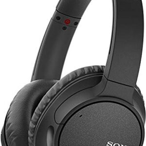 Sony Noise Cancelling Headphones WHCH700N: Wireless Bluetooth Over the Ear Headset with Mic for phone-call and Alexa voice control - Black