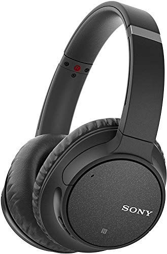 Sony Noise Cancelling Headphones WHCH700N: Wireless Bluetooth Over the Ear Headset with Mic for phone-call and Alexa voice control - Black