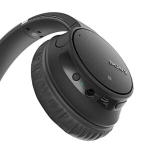 Sony Noise Cancelling Headphones WHCH700N: Wireless Bluetooth Over the Ear Headset with Mic for phone-call and Alexa voice control - Black